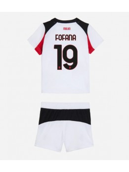 AC Milan Youssouf Fofana #19 Replika Borta Kläder Barn 2025-26 Kortärmad (+ byxor)